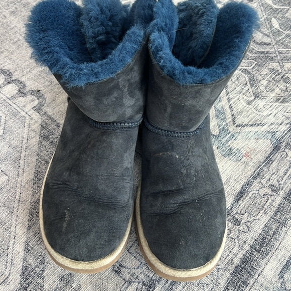 UGG Selene Bailey Bow Nautical Rope navy blue boots sz 8 - Picture 3 of 8